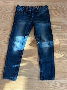 Rock Revival Women’s Dark Indigo Skinny Jeans size 27